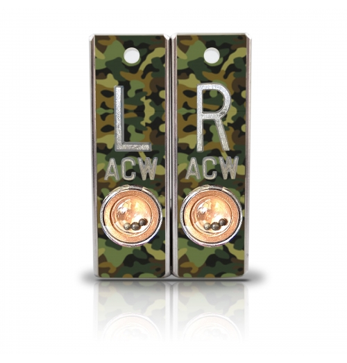 Aluminum Position Indicator X Ray Markers- Camo Graphic Pattern